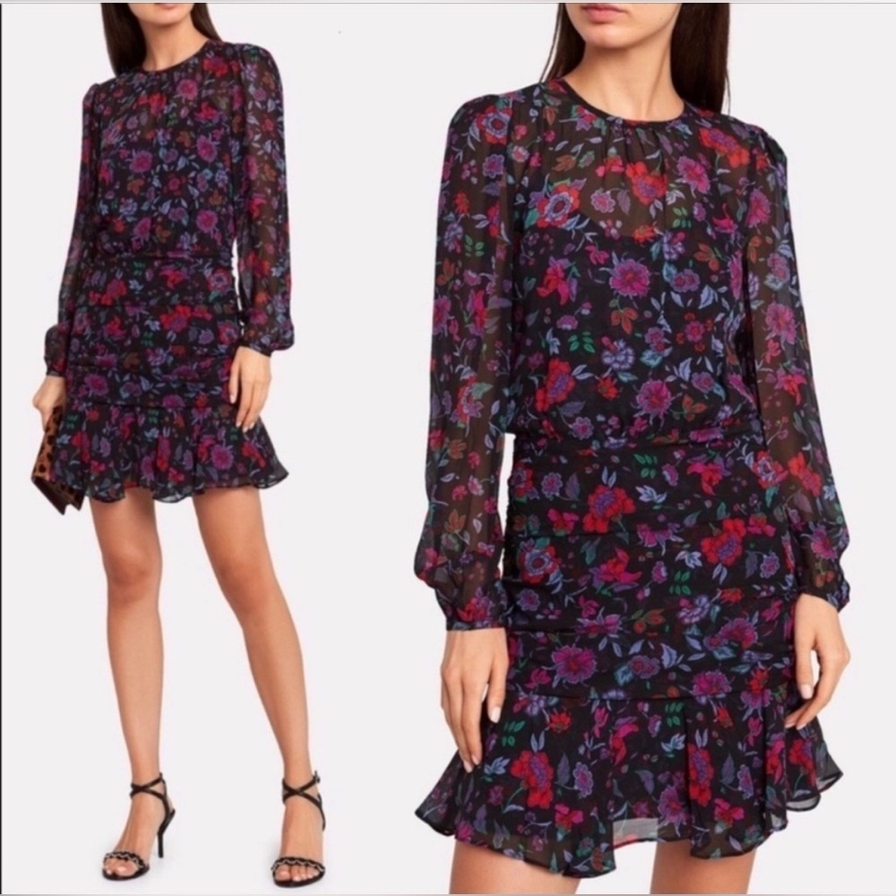 VERONICA BEARD Robin Silk Floral Mini Dress Sz 4